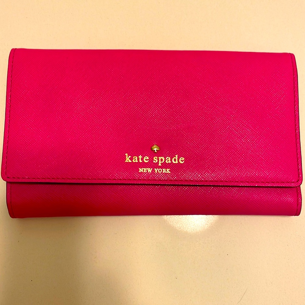 NWT Hot Pink Leather Kate Spade Wallet